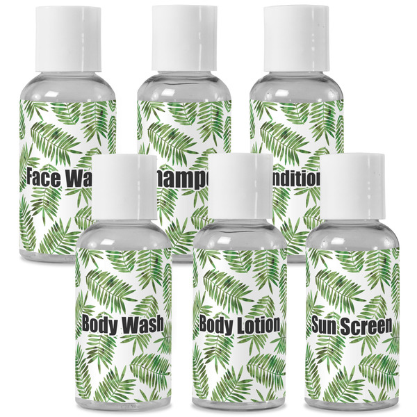 Custom Tropical Leaves Travel Bottles (Personalized)