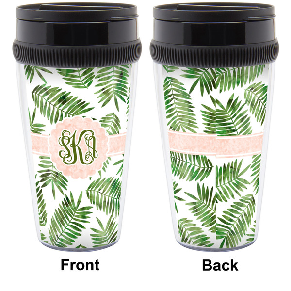 Tropical Leaves Travel Mug Approval (Personalized)