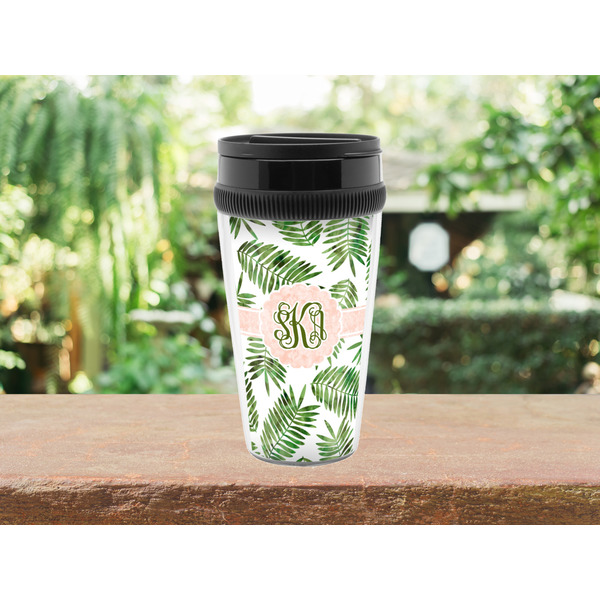 Tropical Leaves Travel Mug Lifestyle (Personalized)