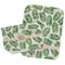 Tropical Leaves Two Rectangle Burp Cloths - Open & Folded