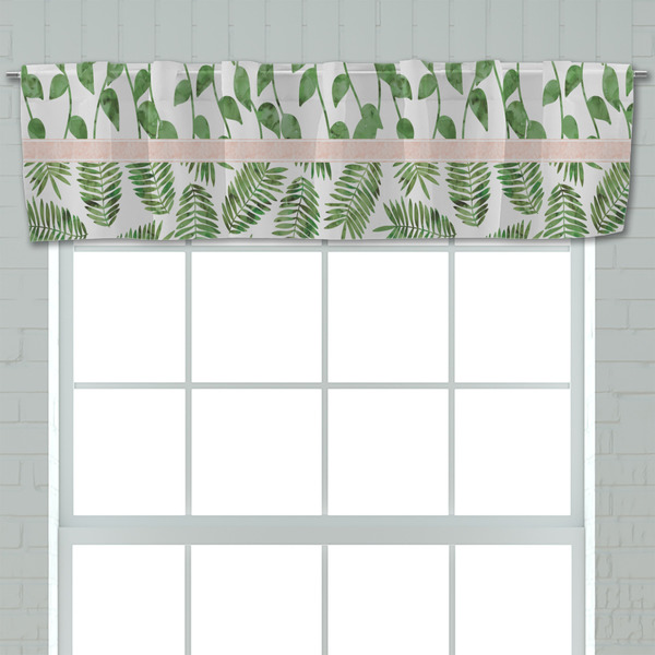 Tropical Leaves Valance - Closeup on window