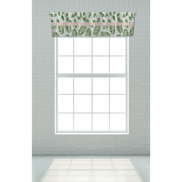 Tropical Leaves Valance - On window