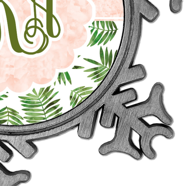 Tropical Leaves Vintage Snowflake - Detail