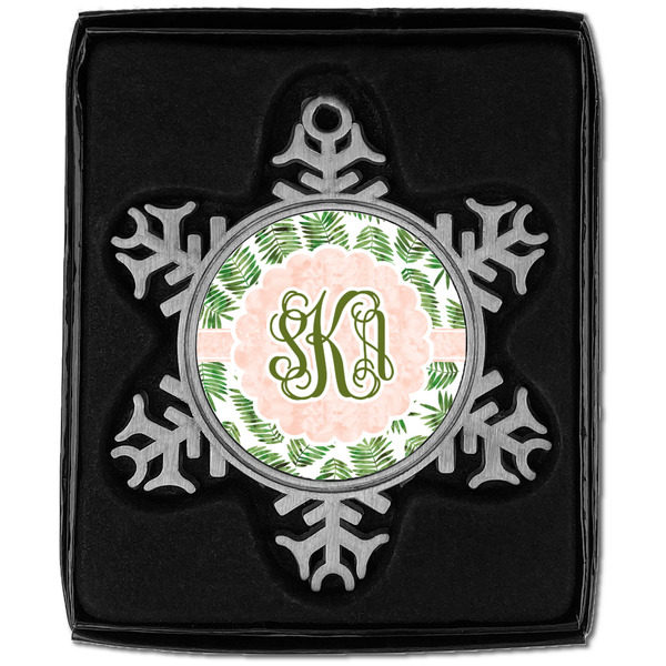 Tropical Leaves Vintage Snowflake - In box