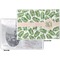 Tropical Leaves Vinyl Passport Holder - Flat Front and Back