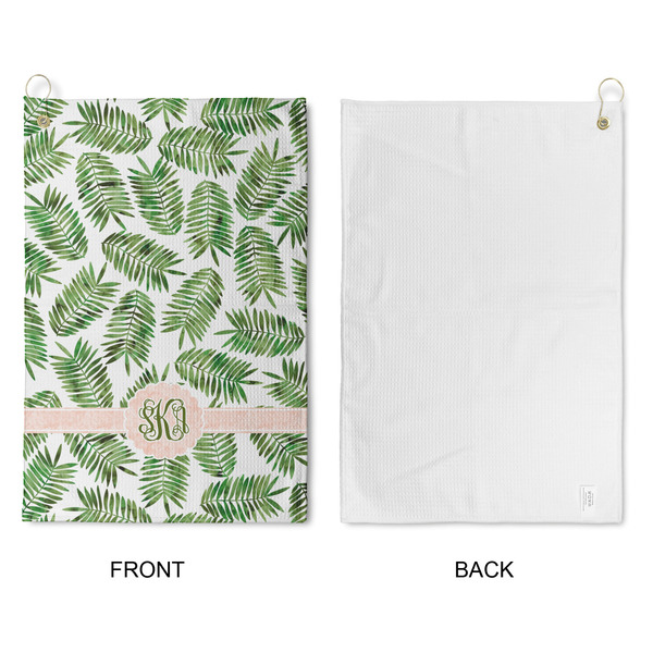 Tropical Leaves Waffle Weave Golf Towel - Approval