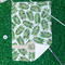 Tropical Leaves Waffle Weave Golf Towel - In Context