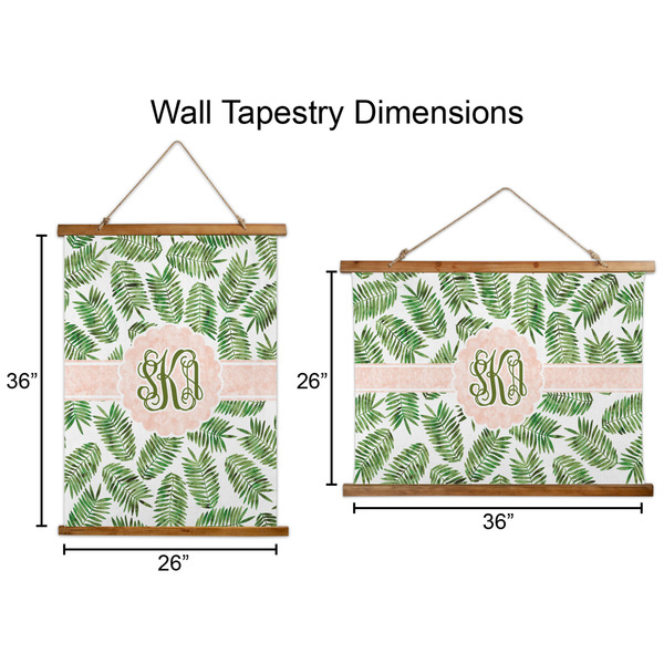 Tropical Leaves Wall Hanging Tapestries - Parent/Sizing