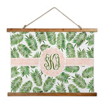 Tropical Leaves Wall Hanging Tapestry - Wide (Personalized)