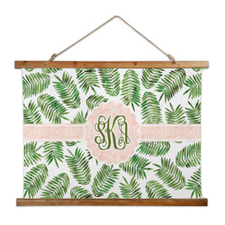 Tropical Leaves Wall Hanging Tapestry - Wide (Personalized)