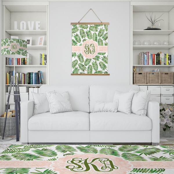 Tropical Leaves Wall Hanging Tapestry - Portrait - IN CONTEXT
