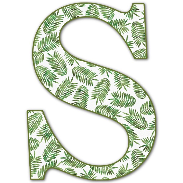 Custom Tropical Leaves Letter Decal - Custom Sizes (Personalized)