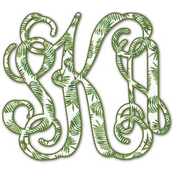 Tropical Leaves Monogram Decal - Custom Sizes (Personalized)