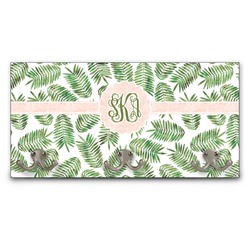 Tropical Leaves Wall Mounted Coat Rack (Personalized)
