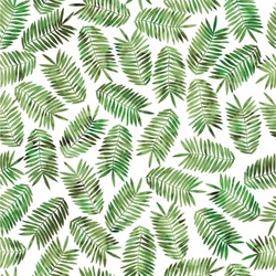 Tropical Leaves Wallpaper & Surface Covering (Water Activated 24"x 24" Sample)