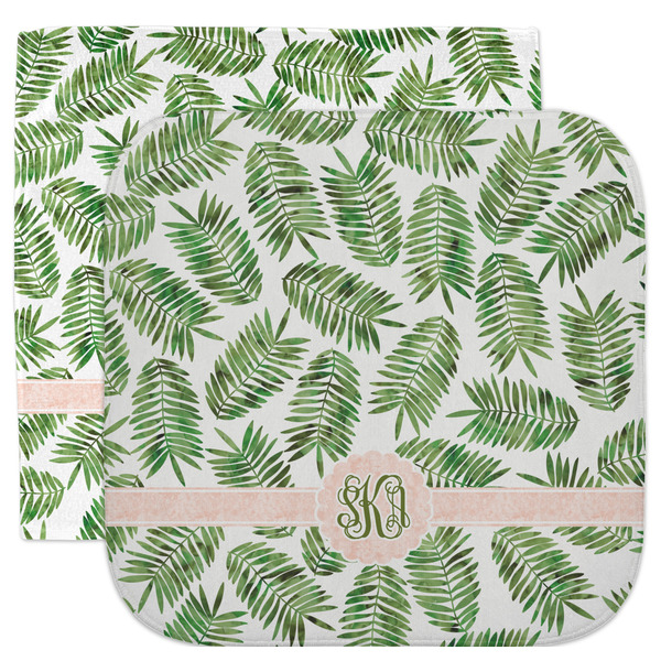 Custom Tropical Leaves Facecloth / Wash Cloth (Personalized)
