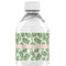 Tropical Leaves Water Bottle Label - Back View