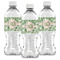 Tropical Leaves Water Bottle Labels - Front View