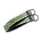 Tropical Leaves Webbing Keychain FOBs - Size Comparison