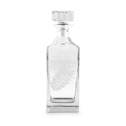 Tropical Leaves Whiskey Decanter - 30 oz Square (Personalized)
