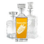 Tropical Leaves Whiskey Decanter (Personalized)