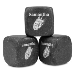 Tropical Leaves Whiskey Stone Set (Personalized)