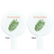 Tropical Leaves White Plastic 7" Stir Stick - Double Sided - Round - Front & Back