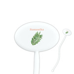 Tropical Leaves Oval Plastic Stir Sticks (Personalized)