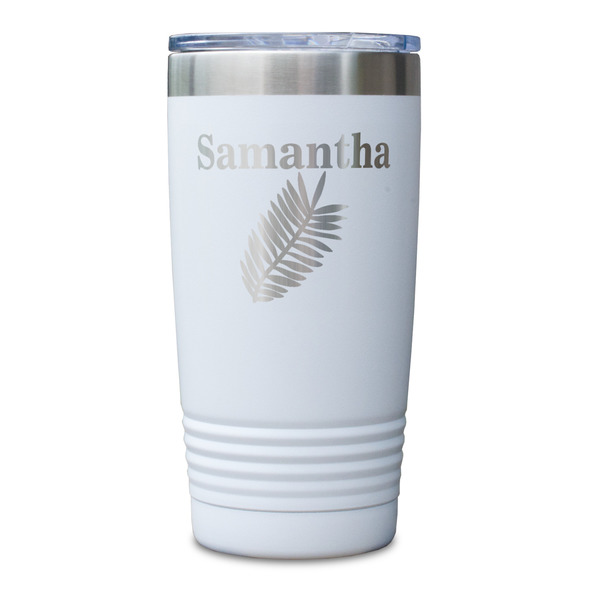 Tropical Leaves White Polar Camel Tumbler - 20oz - Single Sided - Approval