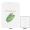Tropical Leaves White Treat Bag - Front & Back View