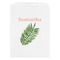 Tropical Leaves White Treat Bag - Front View