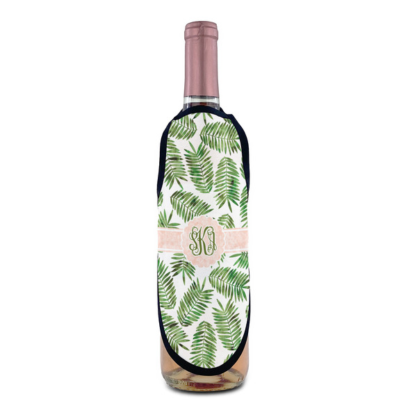 Tropical Leaves Wine Bottle Apron - IN CONTEXT