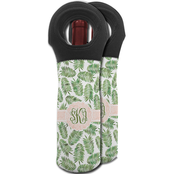 Tropical Leaves Wine Tote Bag - MAIN