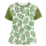 Tropical Leaves Women's Crew T-Shirt - X Large