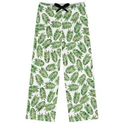 Tropical Leaves Womens Pajama Pants - L