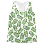Tropical Leaves Womens Racerback Tank Top - Small