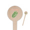 Tropical Leaves Wooden 4" Food Pick - Round - Closeup
