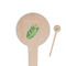 Tropical Leaves 4" Round Wooden Food Picks - Single Sided (Personalized)