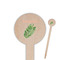 Tropical Leaves Wooden 6" Food Pick - Round - Closeup