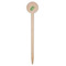 Tropical Leaves Wooden 6" Food Pick - Round - Single Pick