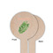 Tropical Leaves Wooden 6" Food Pick - Round - Single Sided - Front & Back