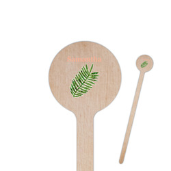 Tropical Leaves Round Wooden Stir Sticks (Personalized)