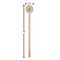 Tropical Leaves Wooden 6" Stir Stick - Round - Dimensions