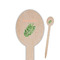 Tropical Leaves Wooden Food Pick - Oval - Closeup