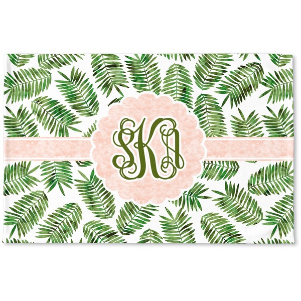 Custom Tropical Leaves Woven Mat (Personalized)
