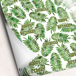 Tropical Leaves Wrapping Paper Sheets (Personalized)
