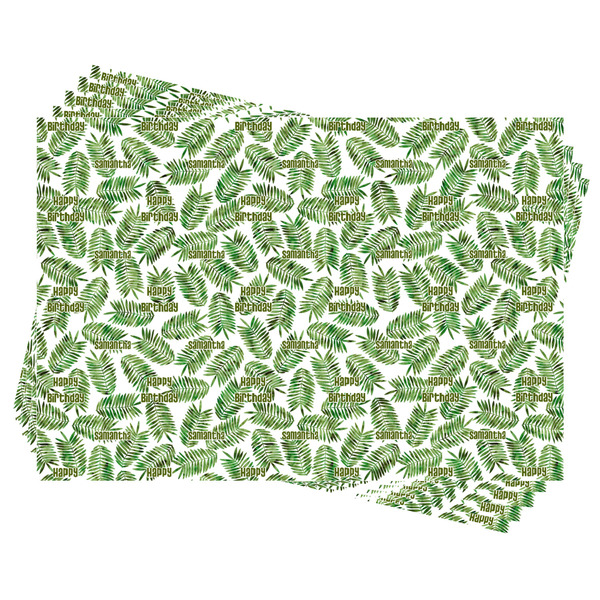 Tropical Leaves Wrapping Paper - Front & Back - Sheets Approval