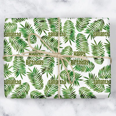 Tropical Leaves Wrapping Paper (Personalized)
