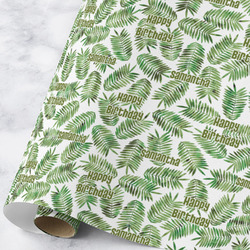 Tropical Leaves Wrapping Paper Roll - Large - Matte (Personalized)