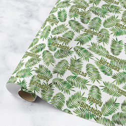 Tropical Leaves Wrapping Paper Roll - Medium - Matte (Personalized)